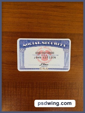 USA SSN Photolook - Dark Wood Table Background (Front)